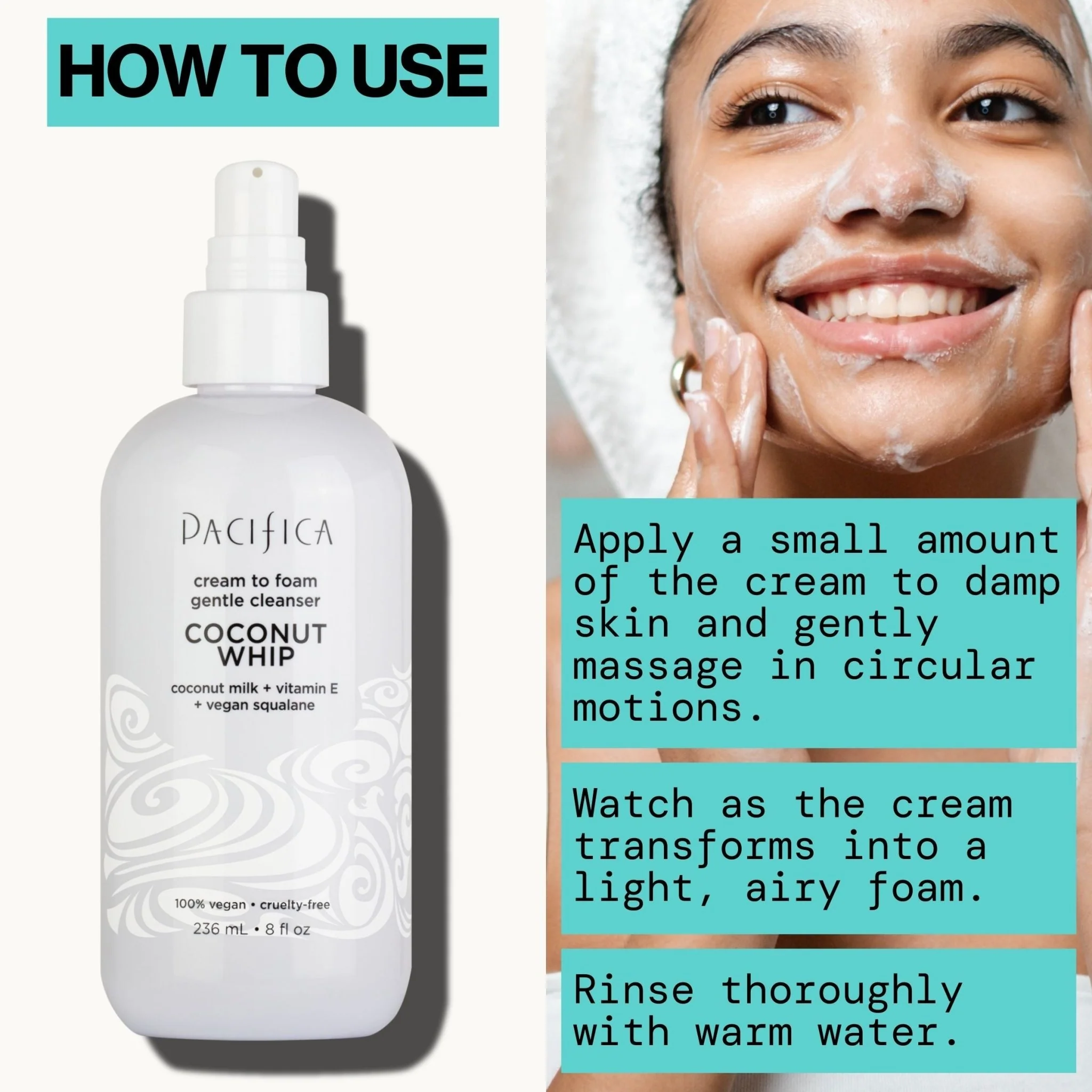 Coconut Whip Cream to Foam Gentle Cleanser - Image 8