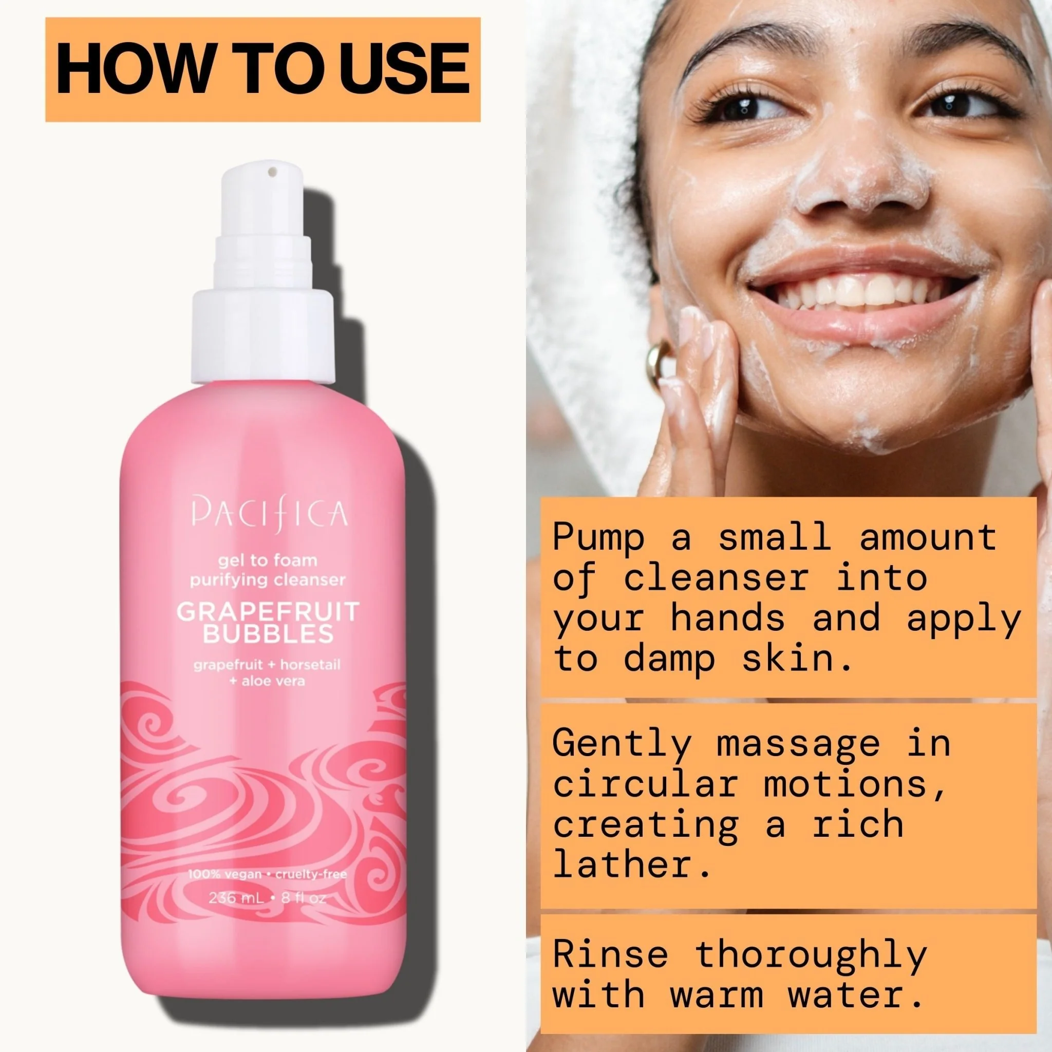 Grapefruit Bubbles Gel to Foam Purifying Cleanser - Image 9