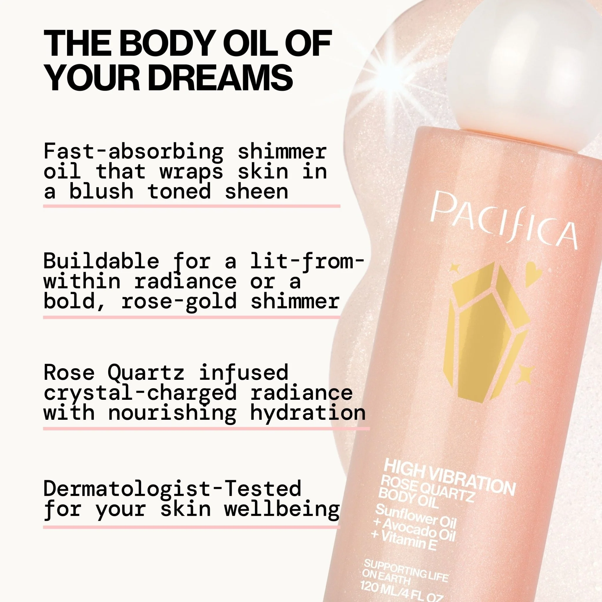 High Vibration Rose Quartz Body Oil - Image 4